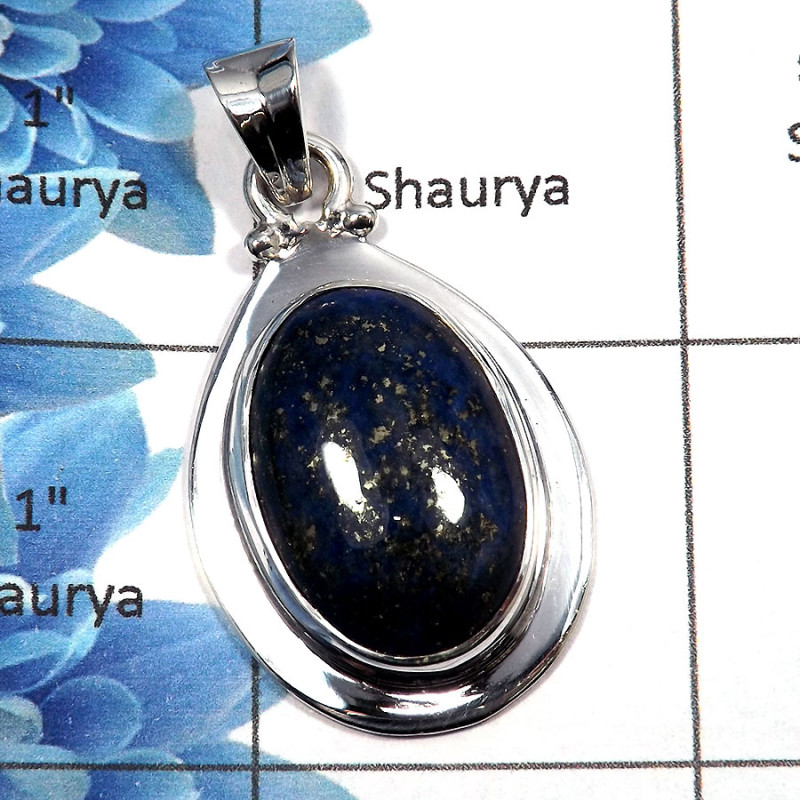 Lapis Cab - SALE722 - Exclusive Natural Blue Lapis Gemstone Solid 92.5% Sterling Silver Plain Setting Pendant Lapis Cab - SALE722 - Exclusive Natural Blue Lapis Gemstone Solid 92.5% Sterling Silver Plain Setting Pendant