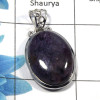 Charoite Cab SALE736 - Solid 92.5% Sterling Silver Natural Charoite Cab Gemstone Plain Setting Pendant