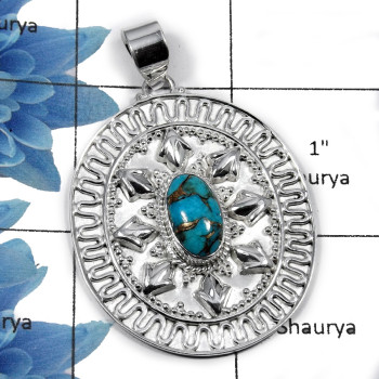 Blue Copper Turquoise SALE750 - Exclusive new look Gemstone Designer Wholsale Pendants 925 Sterling Silver Blue Copper Turquoise SALE750 - Exclusive new look Gemstone Designer Wholsale Pendants 925 Sterling Silver
