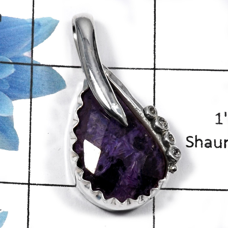 Charoite SALE753 - -Indian Company Handmade Designer Chakkar Cut Wholesale Pendants 925 Sterling Charoite SALE753 - -Indian Company Handmade Designer Chakkar Cut Wholesale Pendants 925 Sterling