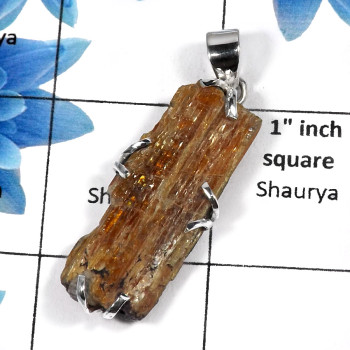 Red Kynite SALE810  - Pretty Look Red Kynite GemStone Wholesale Pendants 925 Sterling Silver