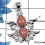 Pink Opal SALE829 - Exclusive Natural Pink Opal Gemstone Solid 925 Sterling Silver Designer Pendant