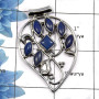 Lapis SALE852 - Party Look Solid 92.5% Sterling Silver Natural Blue Lapis Gemstone Designer Pendant