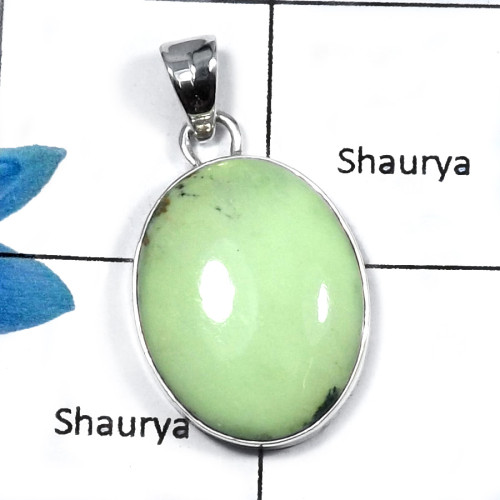Lemon Chrysoprase SALE868 - Stunning Natural Lemon Chrysoprase Gemstone 925 Sterling Silver Plain Setting Pendant Lemon Chrysoprase SALE868 - Stunning Natural Lemon Chrysoprase Gemstone 925 Sterling Silver Plain Setting Pendant