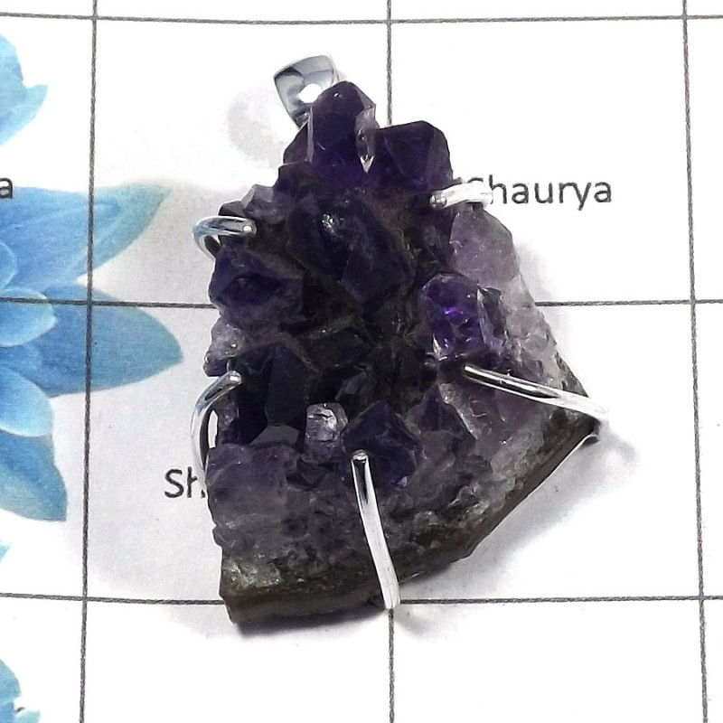 Amethyst Druzy SALE875 - Christmas Sale 925 Silver Natural Amethyst Druzy Gemstone Prong Setting Heavy Pendant Amethyst Druzy SALE875 - Christmas Sale 925 Silver Natural Amethyst Druzy Gemstone Prong Setting Heavy Pendant