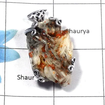 Vanadinite SALE877 - Latest Collection Natural Vanadinite Gemstone 925 Sterling Silver Prong Setting Pendant Vanadinite SALE877 - Latest Collection Natural Vanadinite Gemstone 925 Sterling Silver Prong Setting Pendant