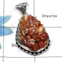 Vanadinite Gemstone SALE885 - Awesome Natural Vanadinite Gemstone Solid 92.5% Sterling Silver Plain Setting Pendant