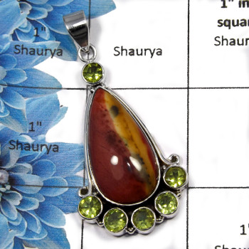 Mookaite & Peridot SALE897 - New Party Wear Handmade Designer Sale Pendant 925 Sterling Silver Mookaite & Peridot SALE897 - New Party Wear Handmade Designer Sale Pendant 925 Sterling Silver