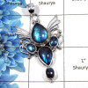 Labradorite - SALE912 - Christmas Sale Solid 92.5% Sterling Silver Natural Blue Fire Labradorite Gemstone Designer Pendant