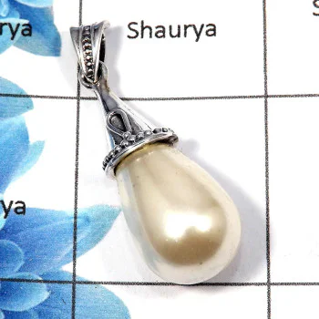 Pearl - SALE919 - Gorgeous Natural Freshwater Pearl Gemstone 925 Sterling Silver Designer Pendant