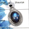 Labradorite - SALE921 - Christmas Sale Natural Blue Fire Labradorite Gemstone 925 Sterling Silver Designer Pendant