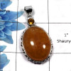 Citrine cut & Yellow Jasper SALE965 - Latest Collection Natural Yellow Jasper Cab & Citrine Gemstone Pendant 925 Sterling Silver