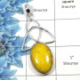 Yellow Mohave Cassite - SALE988 - Natural Yellow Mohave Cassite 925 Sterling Silver Christmas Sale Pendant
