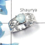 Blue Chalcedony Cab A - SCR757 - Natural Blue Chalcedony Gemstone 925 Sterling Silver Casting Ring