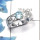 Blue Topaz Cut H - SCR757 - Awesome Natural Blue Topaz Cut Gemstone Casting Ring Solid 92.5% Sterling Silver