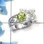 Peridot Cut O - SCR757 - Newly Arrival Natural Peridot Cut Gemstone Casting Ring 925 Sterling Silver