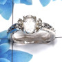 Mystic Cut O - SCR762 - Exclusive Natural Mystic Cut Gemstone Solid 925 Sterling Silver Casting Ring
