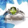Peridot Cut H - SCR762 - Exclusive Natural Green Peridot Cut Gemstone Solid 92.5% Sterling Silver Casting Ring