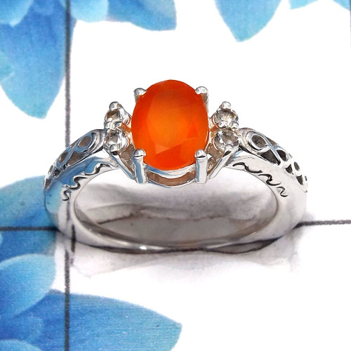 Carnelian Cut O - SCR762 - Awesome Natural Carnelian Gemstone Solid 925 Sterling Silver Casting Ring Carnelian Cut O - SCR762 - Awesome Natural Carnelian Gemstone Solid 925 Sterling Silver Casting Ring