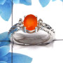 Carnelian Cut O - SCR762 - Awesome Natural Carnelian Gemstone Solid 925 Sterling Silver Casting Ring