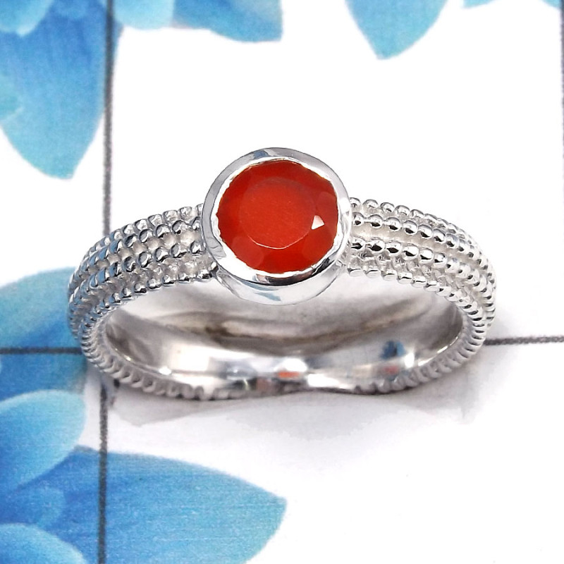 Carnelian Cut C - SCR763 - Solid 925 Sterling Silver Natural Orange Carnelian Cut Gemstone Casting Ring Carnelian Cut C - SCR763 - Solid 925 Sterling Silver Natural Orange Carnelian Cut Gemstone Casting Ring