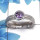 Amethyst Cut F - SCR763 - Natural Purple Amethyst 6mm Round Cut Gemstone 925 Sterling Silver Casting Ring
