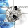 Black Onyx Cab & Crystal Cut O - SCR765 - Natural Black Onyx & Crystal Gemstone 925 Sterling Silver Casting Ring