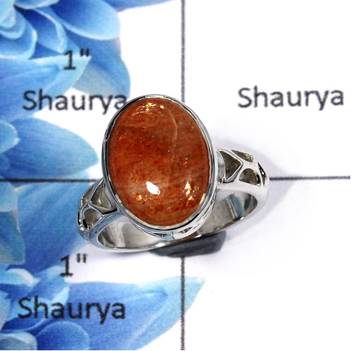 Sunstone Cab E - SCR769 - 10x14mm Oval Shape Natural Sunstone Gemstone 925 Sterling Silver Casting Ring Sunstone Cab E - SCR769 - 10x14mm Oval Shape Natural Sunstone Gemstone 925 Sterling Silver Casting Ring