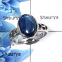 Kyanite Cab H - SCR769 - Latest Collection Natural Blue Kyanite Gemstone Casting Ring 925 Sterling Silver