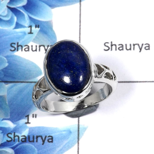 Lapis Cab O - SCR769 - Natural Lapis 10x14mm Oval Cab Gemstone Solid 925 Sterling Silver Casting Ring Lapis Cab O - SCR769 - Natural Lapis 10x14mm Oval Cab Gemstone Solid 925 Sterling Silver Casting Ring