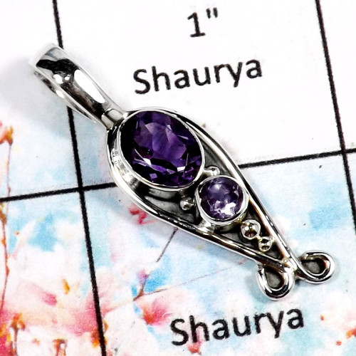Amethyst Cut-H SD413-Natural Cut Gemstone Handmade Wholesale Pendant 925 Sterling Silver Amethyst Cut-H SD413-Natural Cut Gemstone Handmade Wholesale Pendant 925 Sterling Silver