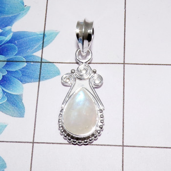 Rainbow Cab G - SD543 Party Look 925 Silver Designer Pendant With Semiprecious Cut Stone-SD543