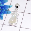 Rainbow Cab G - SD543 Party Look 925 Silver Designer Pendant With Semiprecious Cut Stone-SD543 Rainbow Cab G - SD543 Party Look 925 Silver Designer Pendant With Semiprecious Cut Stone-SD543