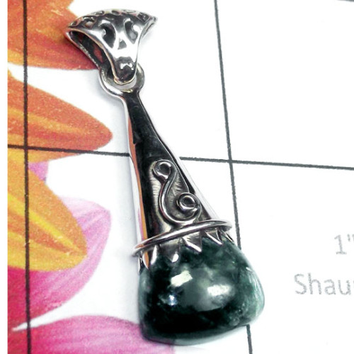 Serphenite D - SD966-Beautiful sterling silver gems Pendant Serphenite D - SD966-Beautiful sterling silver gems Pendant
