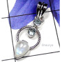 Rainbow Moonstone A - SD978-Exclusive Silver Multi Gemstone Fancy Pendant