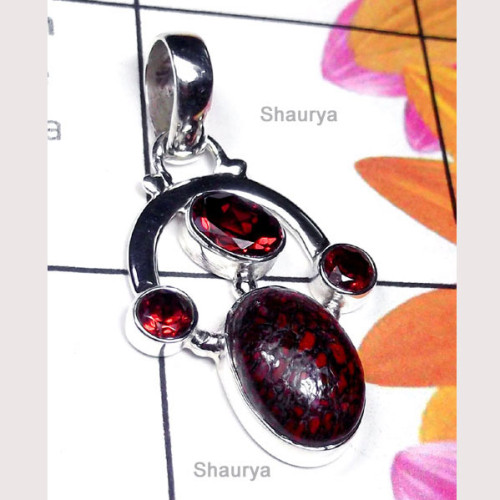Dinosaur Bone O - SD993-New Design Multi Gemstone Fancy Pendant