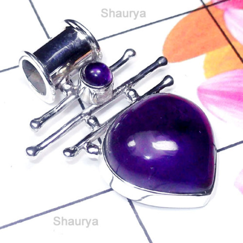 Amethyst B - SD999-Unique Silver Designer Pendants