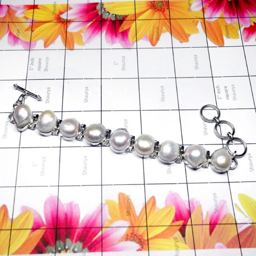 Pearl A - SDB998-Beautiful Pearl Gemstone Gorgeous Bracelet Pearl A - SDB998-Beautiful Pearl Gemstone Gorgeous Bracelet