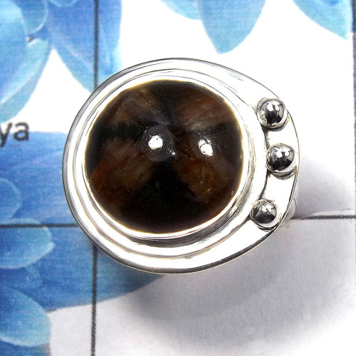 Chestolite Cab A - SDR476 - Natural Chestolite Gemstone Solid 925 Sterling Silver Designer Ring Chestolite Cab A - SDR476 - Natural Chestolite Gemstone Solid 925 Sterling Silver Designer Ring