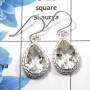 Crystal Cut - A SDE511 - Gorgeous Natural Crystal Cut Gemstone Designer Earrings Solid 925 Sterling Silver