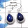 Lapis Cab - F SDE511 - Exclusive Natural Blue Lapis Cab Gemstone Solid 925 Sterling Silver Designer Earrings
