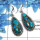 Blue Copper Turquoise Cab - C SDE516 - Awesome Blue Copper Turquoise Gemstone 925 Sterling Silver Designer Earrings