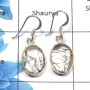 Black Rutile Cab - A SDE520 - Amazing Natural Black Rutile Gemstone Solid 925 Sterling Silver Designer Earrings