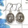 Black Rutile Cab - B SDE520 - Natural Black Rutile Gemstone Solid 925 Sterling Silver Plain Setting Earrings