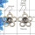 Black Rutile Cab - O SDE520 - Superb Natural Black Rutile Gemstone Solid 92.5% Sterling Silver Flower Designer Earrings