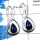 Labradorite Cab - D SDE533 - Solid 92.5% Sterling Silver Natural Blue Fire Labradorite Gemstone Designer Earrings