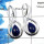 Lapis Cab - O SDE533 - Exclusive Natural Blue Lapis Gemstone Solid 925 Sterling Silver Designer Earrings