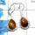 Tiger Eye Cab - B SDE539 - Natural Green Onyx Gemstone Solid 925 Sterling Silver Lever Back Designer Earrings