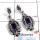Amethyst Cut - M SDE543 - Newly Handmade Made In Solid 92.5% Silver Designer Dangle Earrings