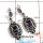 Mystic Cut - O SDE543 - Mystic Cut Gemstone 92.5% Sterling Silver Wholesale Designer Earrings
